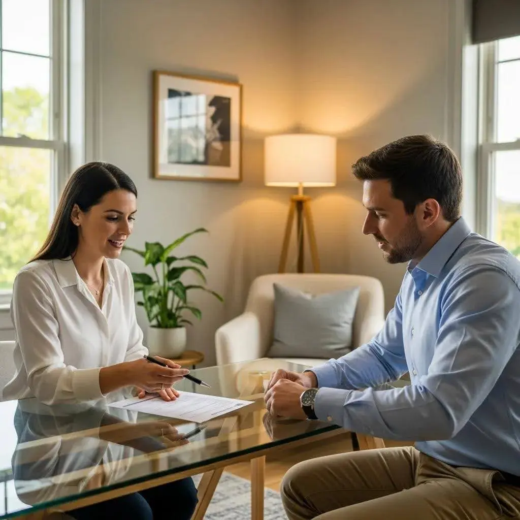 Person consulting with a financial advisor about car finance options