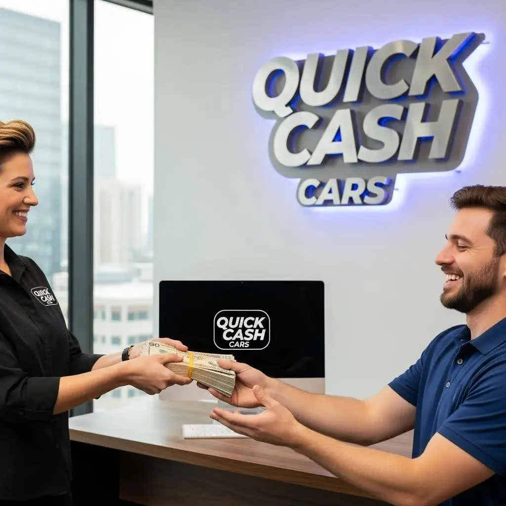 Person receiving cash offer from Quick Cash Cars for a SORN vehicle